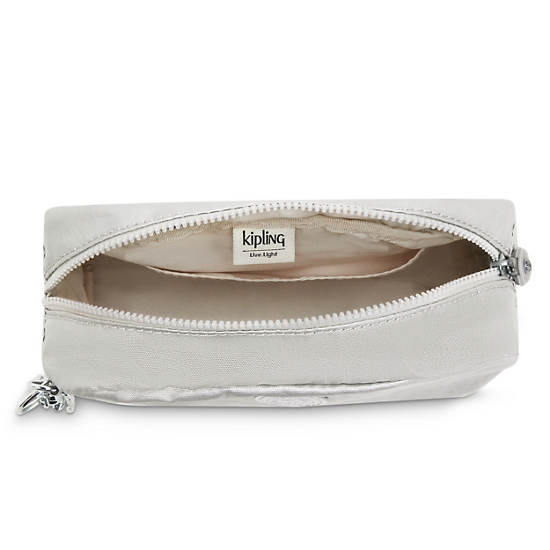 Kipling Gleam Metallic Pouch Tassen Zilver | België 1082IL